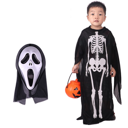 Uglysweatershops Halloween Children's Skeleton Ghost Costume