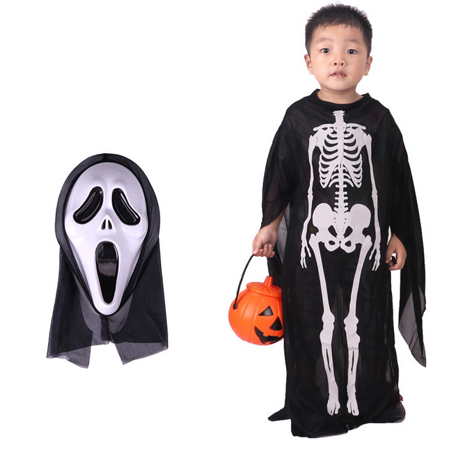 Uglysweatershops Halloween Children's Skeleton Ghost Costume