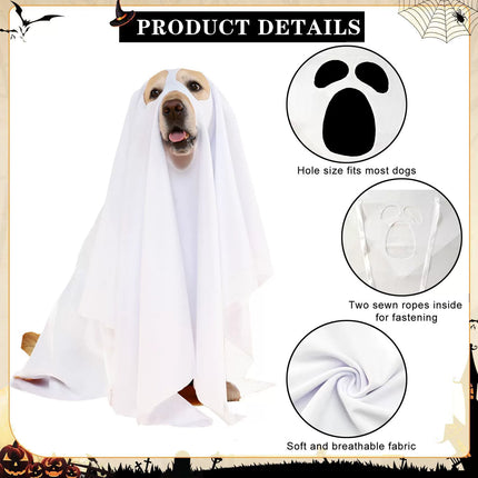 Uglysweatershops HalloweenGhost Suit Dog cosplay