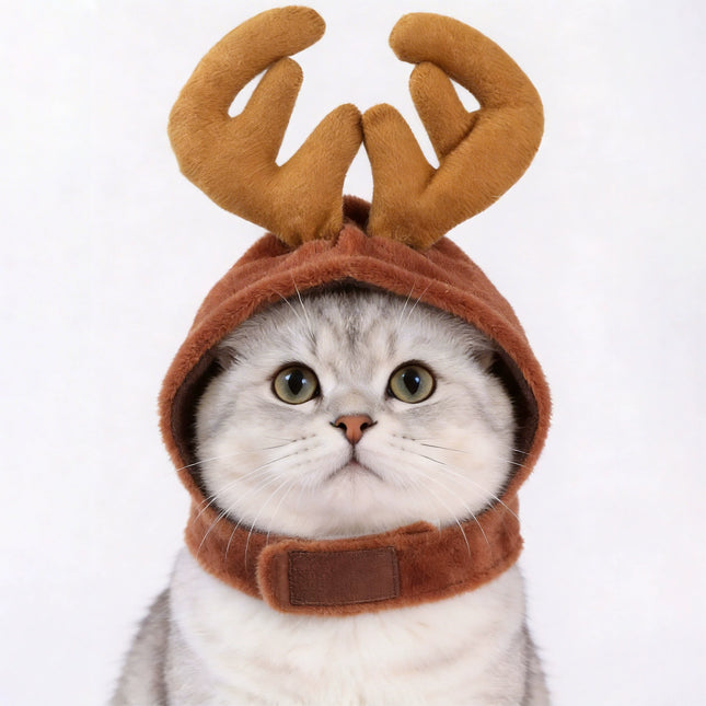 Uglysweatershops Christmas Pet Reindeer Antler Hat