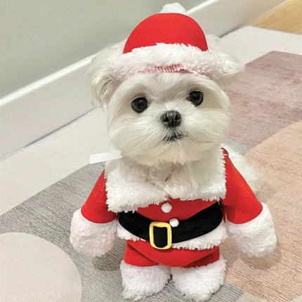 Uglysweatershops Christmas Santa Claus Pet Costume Dog Cat Xmas Outfit