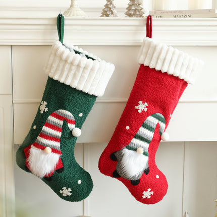 Uglysweatershops Women Faceless Gnome Plush Christmas Stocking Xmas Tree Hanging Ornament