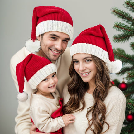 Uglysweatershops Knitted Santa Hat, Parent & Kid Christmas Hat