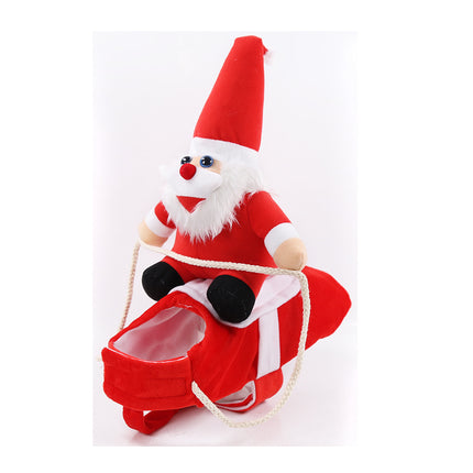 Uglysweatershops Christmas Santa Rider Dog Costume Funny Pet Xmas Cosplay
