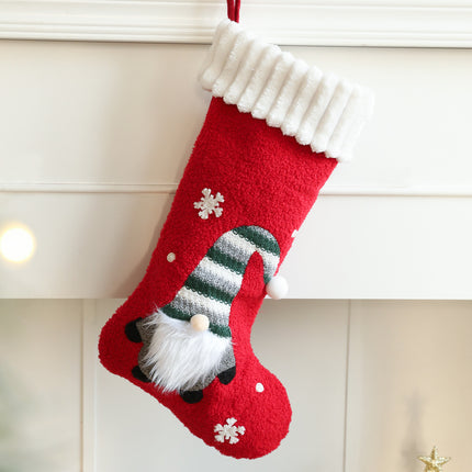 Uglysweatershops Women Faceless Gnome Plush Christmas Stocking Xmas Tree Hanging Ornament