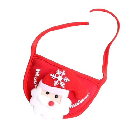 Uglysweatershops Pet Christmas Bandana Santa Reindeer Bib