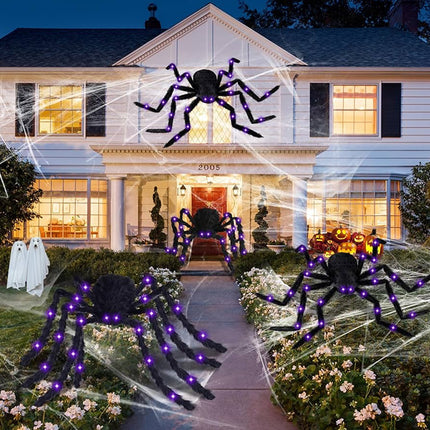 Uglysweatershops Halloween Plush Fake Spider Prop 30-200cm Haunted House Decoration