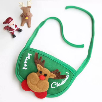Uglysweatershops Pet Christmas Bandana Santa Reindeer Bib