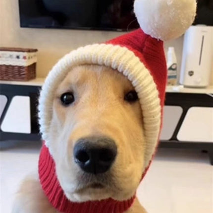 Uglysweatershops Pet Christmas Cape Santa Hat Set Small Dog
