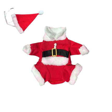 Uglysweatershops Christmas Santa Claus Pet Costume Dog Cat Xmas Outfit
