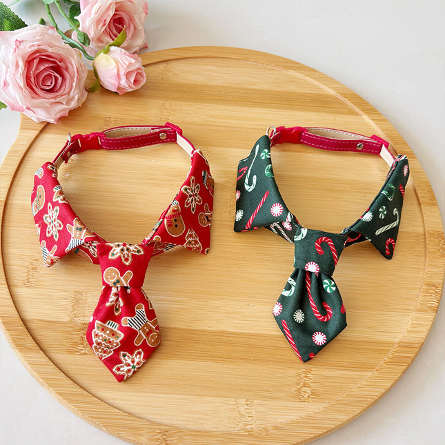 Uglysweatershops Pet Christmas Tie Collar
