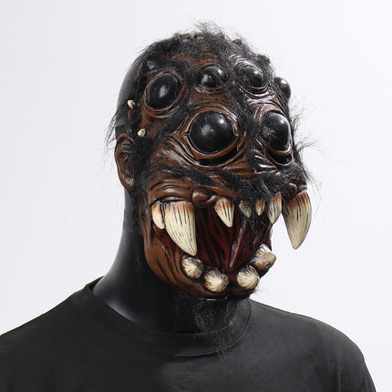 Uglysweatershops Halloween Creepy Multi-Eyed Spider Monster Latex Mask, Halloween Cosplay