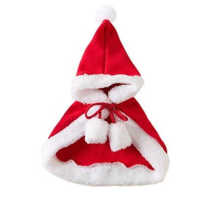 Uglysweatershops Pet Cat Christmas Cape Cloak Xmas New Year Costume
