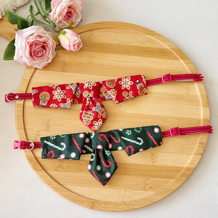 Uglysweatershops Pet Christmas Tie Collar