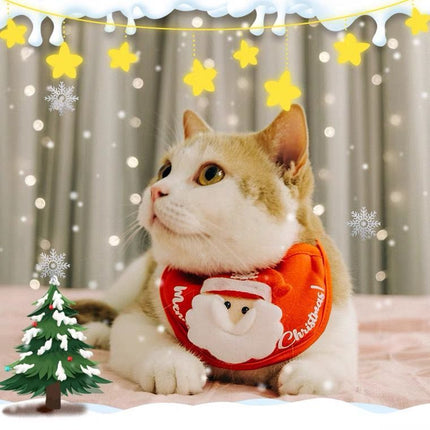 Uglysweatershops Pet Christmas Bandana Santa Reindeer Bib
