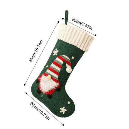 Uglysweatershops Women Faceless Gnome Plush Christmas Stocking Xmas Tree Hanging Ornament
