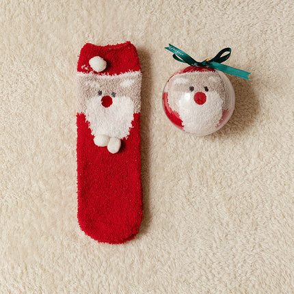 UglysweatershopsWomen Christmas White Beard Santa Socks