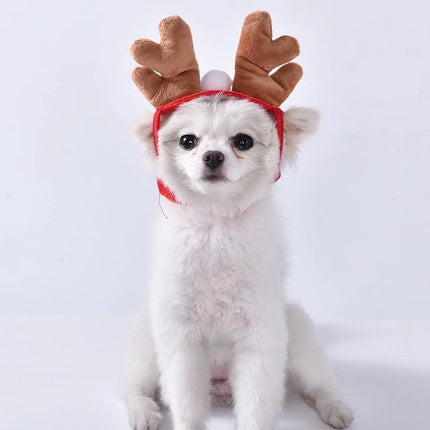 Uglysweatershops 2 Pack Pet Reindeer Headband
