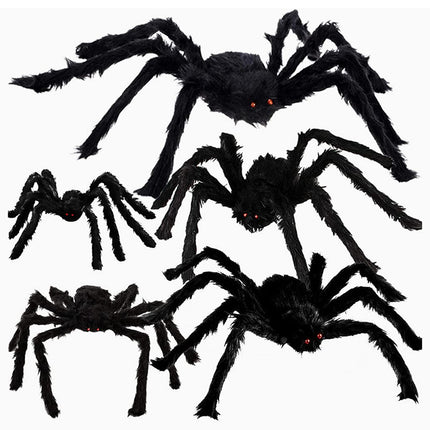 Uglysweatershops Halloween Plush Fake Spider Prop 30-200cm Haunted House Decoration