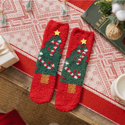 Uglysweatershops Women Christmas Christmas Candy Cane Socks