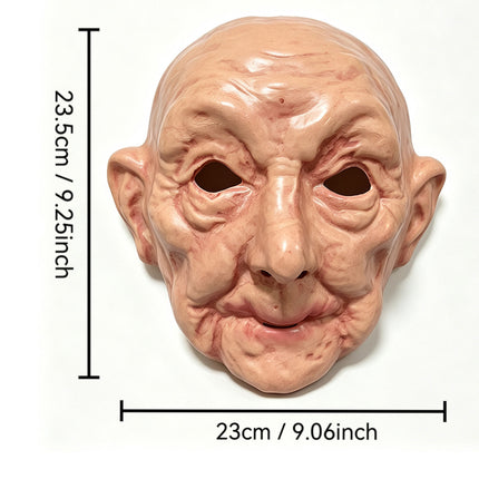 Uglysweatershops Halloween Ultra Realistic Old Witch Mask, Scary Halloween Decoration