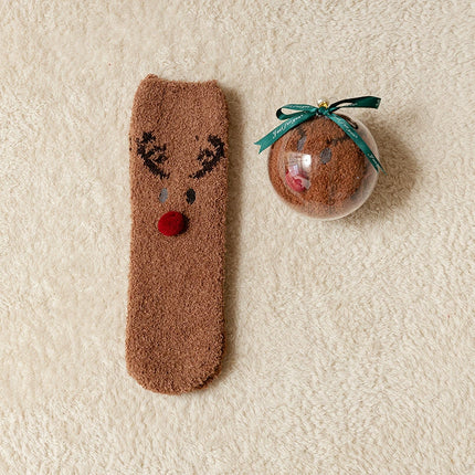 UglysweatershopsWomen Christmas Brown Reindeer Socks