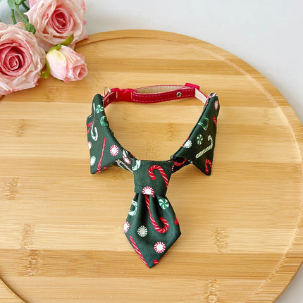 Uglysweatershops Pet Christmas Tie Collar