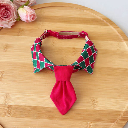 Uglysweatershops Pet Christmas Tie Collar