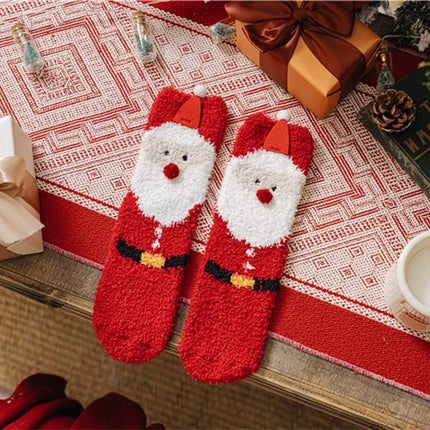 Uglysweatershops Women Christmas Santa with Belt Socks