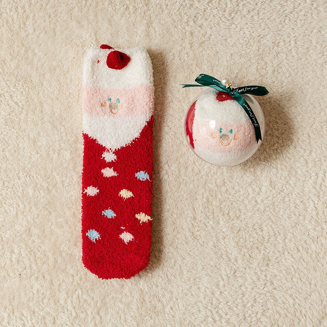 Uglysweatershops Women Christmas Red Hat Santa Socks