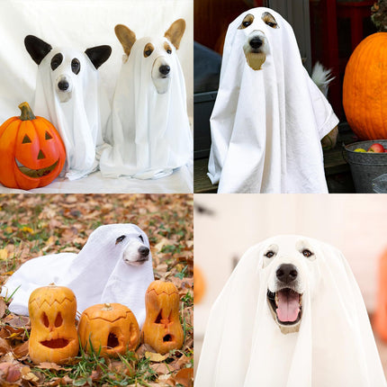Uglysweatershops HalloweenGhost Suit Dog cosplay