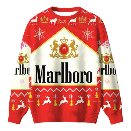 Uglysweatershops Vintage Cig Christmas Ugly Sweater