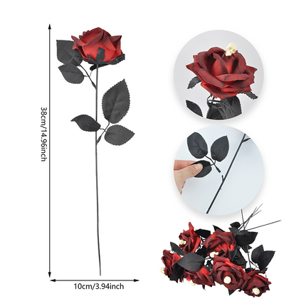 Uglysweatershops 10-Piece Halloween Demon Eye 10-piece Simulation Rose Decoration