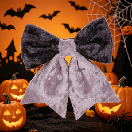Uglysweatershops Halloween Plush Fabric Big Bow Pendant Decoration