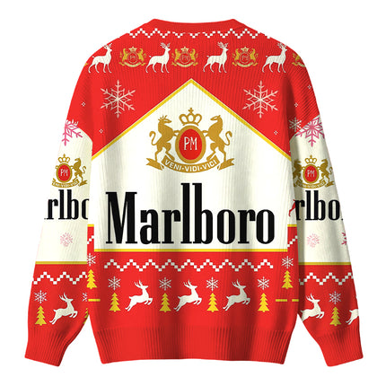 Uglysweatershops Vintage Cig Christmas Ugly Sweater