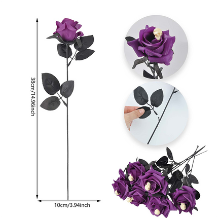 Uglysweatershops 10-Piece Halloween Demon Eye 10-piece Simulation Rose Decoration