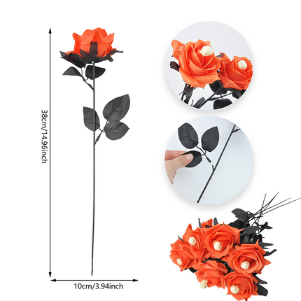 Uglysweatershops 10-Piece Halloween Demon Eye 10-piece Simulation Rose Decoration