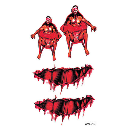 Uglysweatershops Random 10-piece Pack Scary Scar Face Stickers