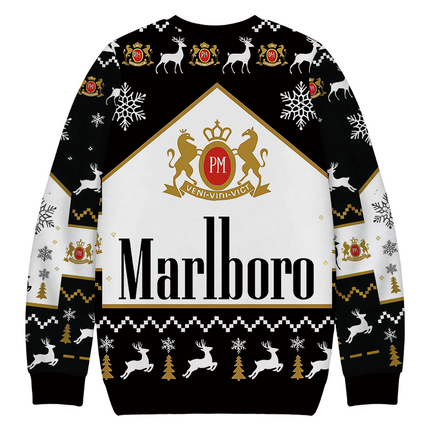 Uglysweatershops Vintage Cig Christmas Ugly Sweatshirt