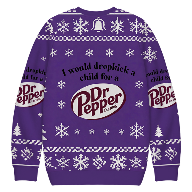 Uglysweatershops I Would Dropkick A Child Christmas Ugly Sweatshirt