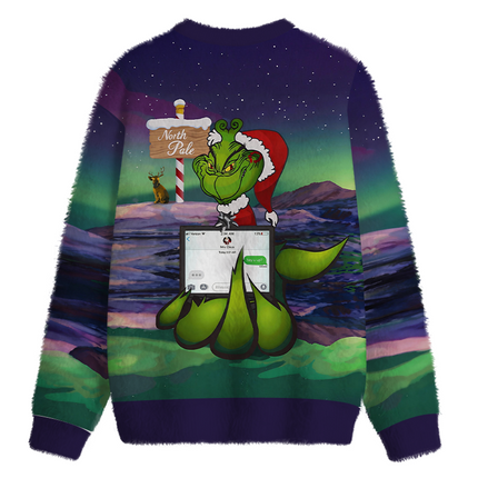 Uglysweatershops Savage Funny Fuzzy Christmas Ugly Sweatshirt