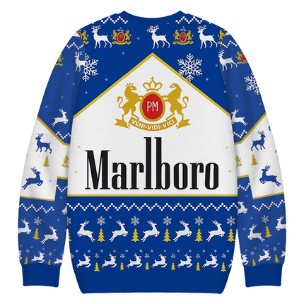 Uglysweatershops Vintage Cig Christmas Ugly Sweatshirt