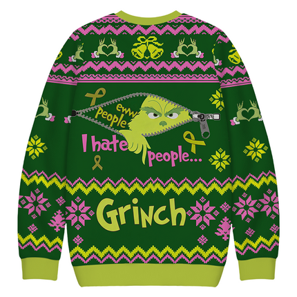 Uglysweatershops I Hate People Christmas Ugly Sweatshirt