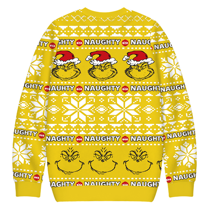 Uglysweatershops Naughty Vintage Christmas Ugly Sweatshirt