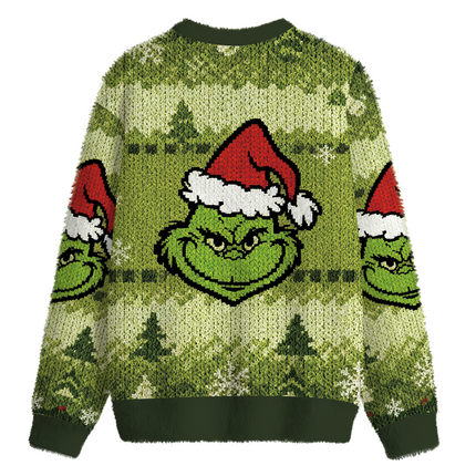 Uglysweatershops Merry Smile Fuzzy Christmas Ugly Sweatshirt