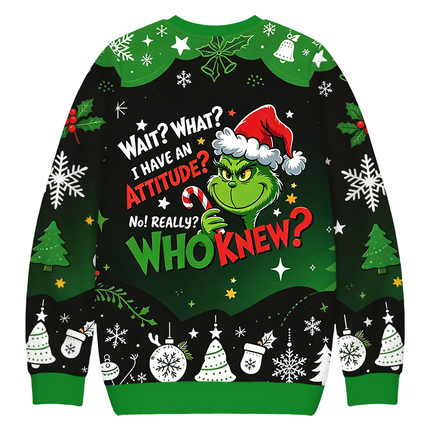 Uglysweatershops Wait What I Have An Attitude Christmas Ugly Sweatshirt