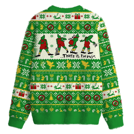 Uglysweatershops That's It Fuzzy Christmas Ugly Sweatshirt