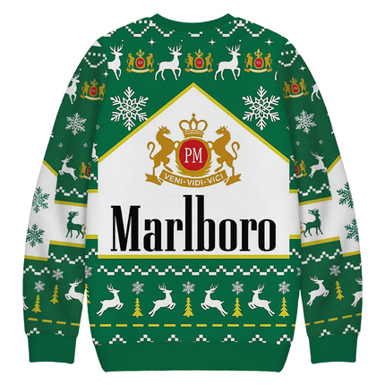 Uglysweatershops Vintage Cig Christmas Ugly Sweatshirt