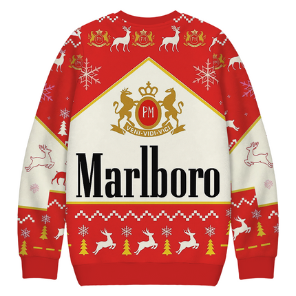 Uglysweatershops Vintage Cig Christmas Ugly Sweatshirt