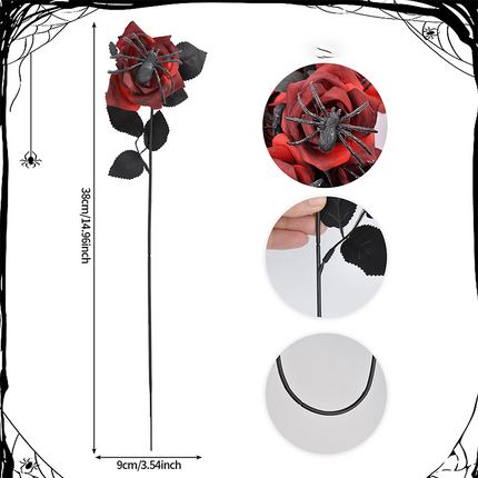 Uglysweatershops 10-Piece Halloween Demon Eye 10-piece Simulation Rose Decoration